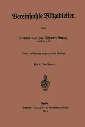 Ruppel |  Vereinfachte Blitzableiter | eBook | Sack Fachmedien