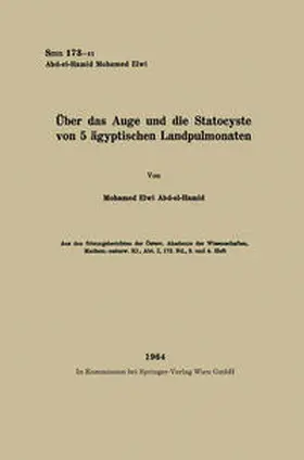 Abd-el-Hamid |  Über das Auge und die Statocyste von 5 ägyptischen Landpulmonaten | eBook | Sack Fachmedien