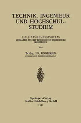 Engesser |  Technik, Ingenieur und Hochschulstudium | eBook | Sack Fachmedien