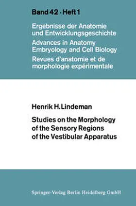 Lindeman |  Studies on the Morphology of the Sensory Regions of the Vestibular Apparatus | eBook | Sack Fachmedien
