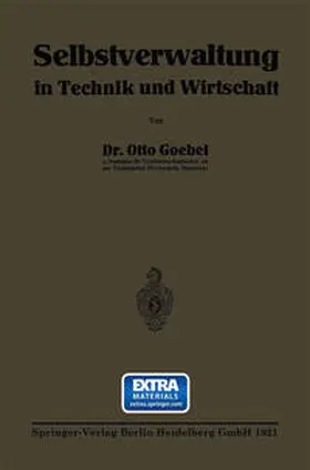 Goebel | Selbstverwaltung in Technik und Wirtschaft | E-Book | sack.de