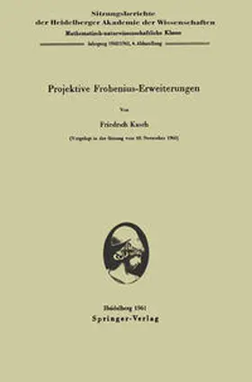 Kasch |  Projektive Frobenius-Erweiterungen | eBook | Sack Fachmedien