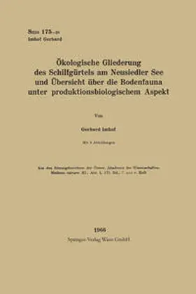 Imhof |  Ökologische Gliederung des Schilfgürtels am Neusiedler See und Übersicht über die Bodenfauna unter produktionsbiologischem Aspekt | eBook | Sack Fachmedien