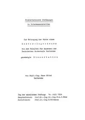 Blind |  Nichtstationäre Strömungen in Unterwasserstollen | eBook | Sack Fachmedien