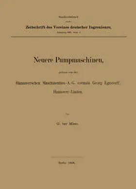 TerMeer |  Neuere Pumpmaschinen | eBook | Sack Fachmedien