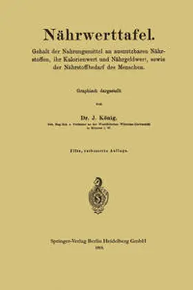 König |  Nährwerttafel | eBook | Sack Fachmedien