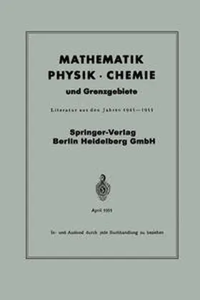  Mathematik, Physik · Chemie und Grenzgebiete | eBook | Sack Fachmedien