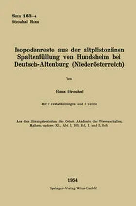 Strouhal |  Isopodenreste aus der altplistozänen Spaltenfüllung von Hundsheim bei Deutsch-Altenburg (Niederösterreich) | eBook | Sack Fachmedien