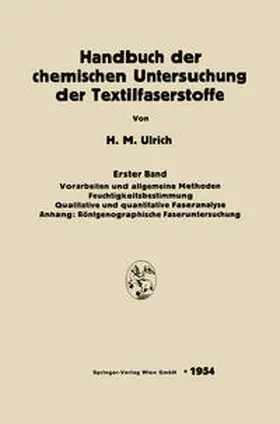 Ulrich |  Handbuch der chemischen Untersuchung der Textilfaserstoffe | eBook | Sack Fachmedien