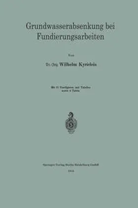 Kyrieleis |  Grundwasserabsenkung bei Fundierungsarbeiten | eBook | Sack Fachmedien
