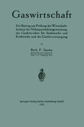 Starke |  Gaswirtschaft | eBook | Sack Fachmedien