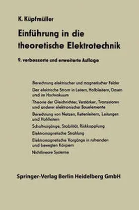 Küpfmüller |  Einführung in die theoretische Elektrotechnik | eBook | Sack Fachmedien