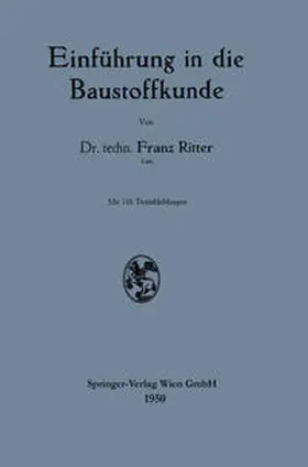 Ritter |  Einführung in die Baustoffkunde | eBook | Sack Fachmedien
