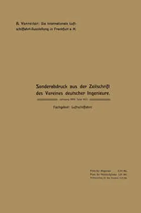 Vorreiter |  Die internationale Luftschiffahrt-Ausstellung in Frankfurt a. M. | eBook | Sack Fachmedien