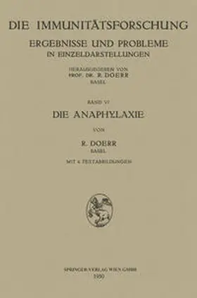 Doerr |  Die Anaphylaxie | eBook | Sack Fachmedien