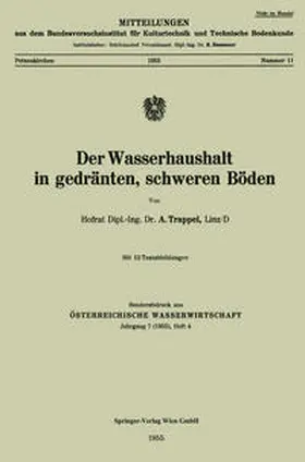 Trappel |  Der Wasserhaushalt in gedränten, schweren Böden | eBook | Sack Fachmedien