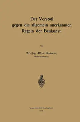 Berlowitz |  Der Verstoß gegen die allgemein anerkannten Regeln der Baukunst | eBook | Sack Fachmedien