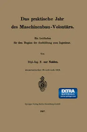Zur Nedden |  Das praktische Jahr des Maschinenbau-Volontärs | eBook | Sack Fachmedien