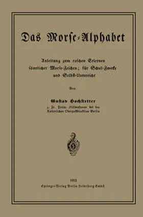 Hochstetter |  Das Morse-Alphabet | eBook | Sack Fachmedien