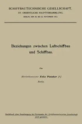 Pietzker |  Beziehungen zwischen Luftschiffbau und Schiffbau | eBook | Sack Fachmedien