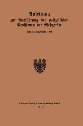 Anleitung zur Ausführung der polizeilichen Revisionen der Meßgeräte | E-Book | www.sack.de