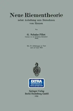 Schulze-Pillot | Neue Riementheorie | Buch | 978-3-662-26911-4 | www.sack.de