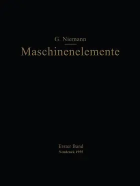 Niemann |  Maschinenelemente | Buch |  Sack Fachmedien