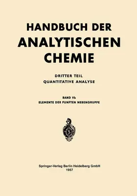 van Kolmeschate | Elemente der Fünften Nebengruppe | Buch | 978-3-662-27302-9 | www.sack.de