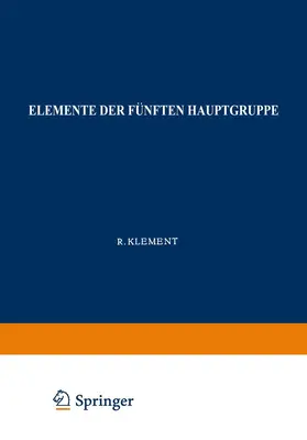 Klement / Lang |  Elemente der Fünften Hauptgruppe | Buch |  Sack Fachmedien