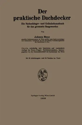 Meyer |  Der praktische Dachdecker | Buch |  Sack Fachmedien