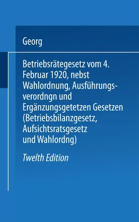 Flatow |  Betriebsrätegesetz | Buch |  Sack Fachmedien