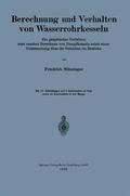 Münzinger |  Berechnung und Verhalten von Wasserrohrkesseln | Buch |  Sack Fachmedien