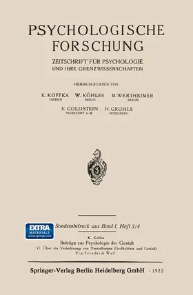 Wulf | Psychologische Forschung | Buch | 978-3-662-28075-1 | www.sack.de