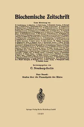 Theorell | Studien Über die Plasmalipoide des Blutes | Buch | 978-3-662-28213-7 | www.sack.de