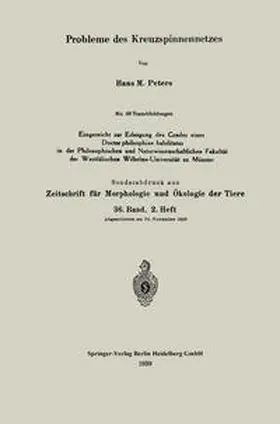 Peters |  Probleme des Kreuzspinnennetzes | eBook | Sack Fachmedien