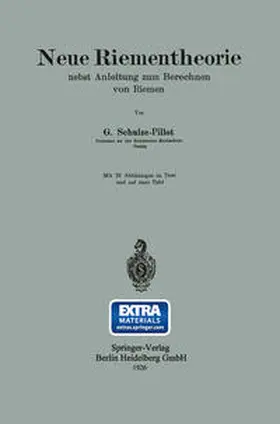 Schulze-Pillot |  Neue Riementheorie | eBook | Sack Fachmedien
