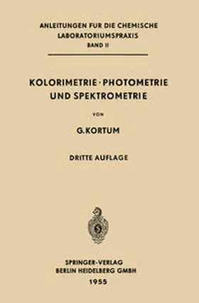 Kortüm |  Kolorimetrie · Photometrie und Spektrometrie | eBook | Sack Fachmedien