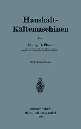 Plank |  Haushalt-Kältemaschinen | eBook | Sack Fachmedien