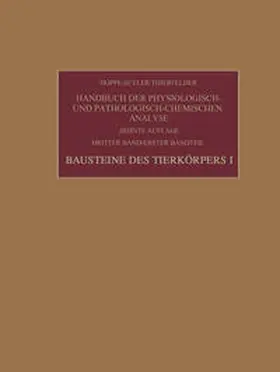 Hoppe-Seyler / Lang |  Bausteine des Tierkörpers I | eBook | Sack Fachmedien