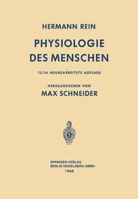 Rein / Schneider |  Einführung in die Physiologie des Menschen | eBook | Sack Fachmedien