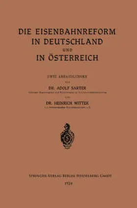 Sarter |  Die Eisenbahnreform in Deutschland und in Österreich | eBook | Sack Fachmedien