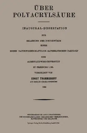 Trommsdorff |  Über Polyacrylsäure | eBook | Sack Fachmedien