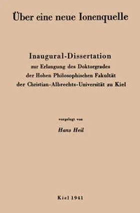 Heil |  Über eine neue Ionenquelle | eBook | Sack Fachmedien