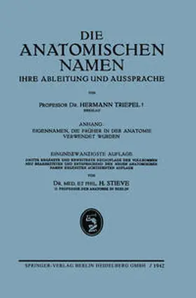 Triepel / Stieve |  Die Anatomischen Namen | eBook | Sack Fachmedien