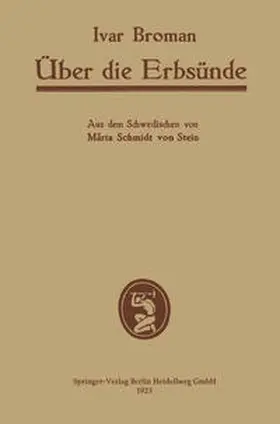 Broman / Schmidt von Stein |  Über die Erbsünde | eBook | Sack Fachmedien