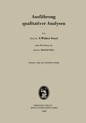 Souci | Ausführung qualitativer Analysen | E-Book | www.sack.de