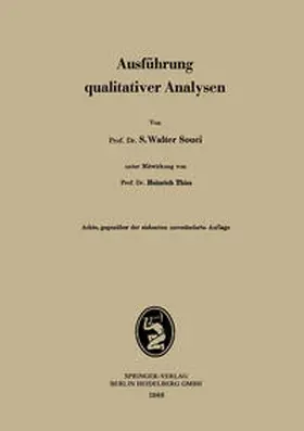 Souci |  Ausführung qualitativer Analysen | eBook | Sack Fachmedien
