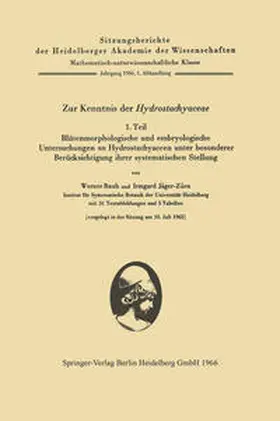 Rauh / Jäger-Zürn | Zur Kenntnis der Hydrostachyaceae | E-Book | www.sack.de