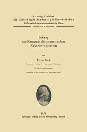 Rauh |  Beitrag zur Kenntnis der peruanischen Kakteenvegetation | eBook | Sack Fachmedien