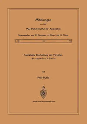 Stubbe |  Theoretische Beschreibungen des Verhaltens der Nächtlichen F - Schicht | eBook | Sack Fachmedien